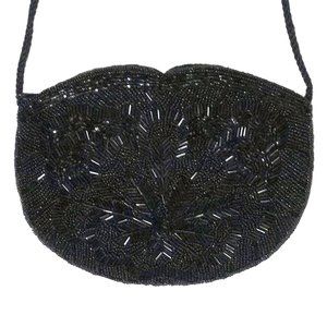 Black Bead and Sequin Heart-Shaped Shoulder Bag for Prom, Parties. Ooh La La Bag